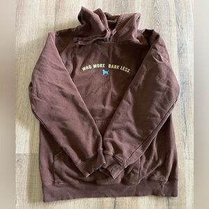 Y2K Cloud Star ‘Wag More Bark Less’ Brown Hoodie